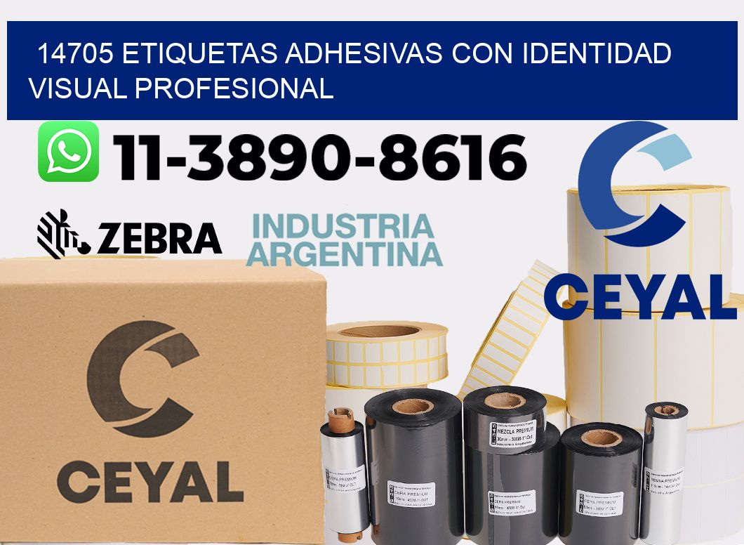 14705 Etiquetas adhesivas con identidad visual profesional