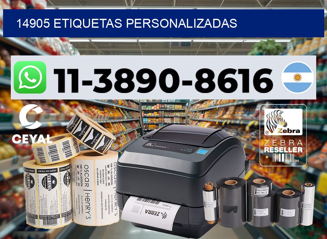 14905 etiquetas personalizadas