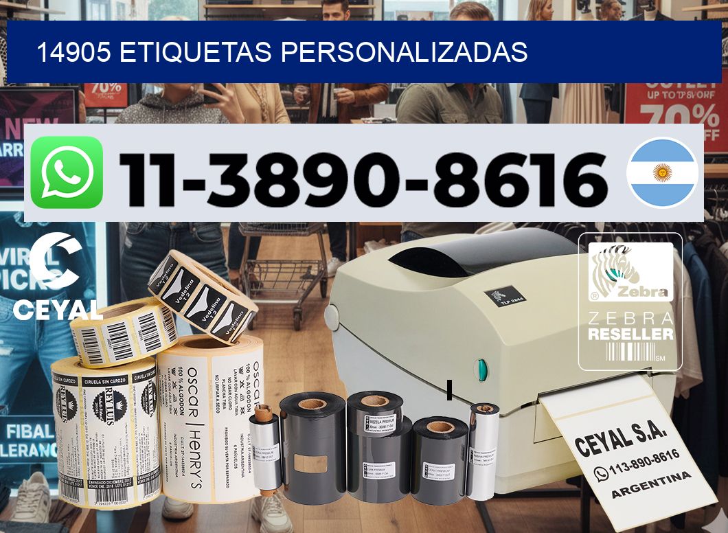 14905 etiquetas personalizadas