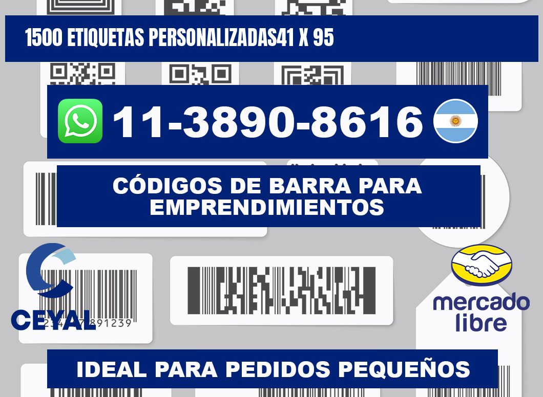 1500 ETIQUETAS PERSONALIZADAS41 x 95