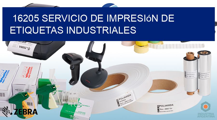 16205 Servicio de impresión de etiquetas industriales