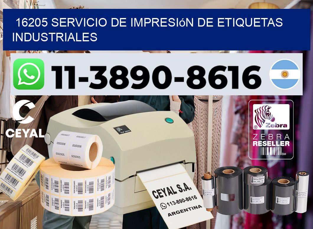 16205 Servicio de impresión de etiquetas industriales