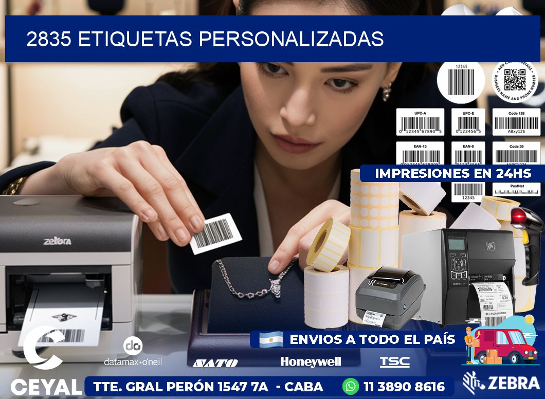 2835 etiquetas personalizadas