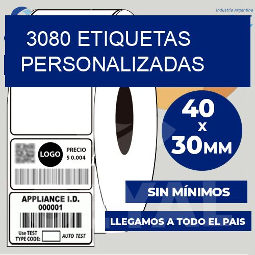 3080 etiquetas personalizadas