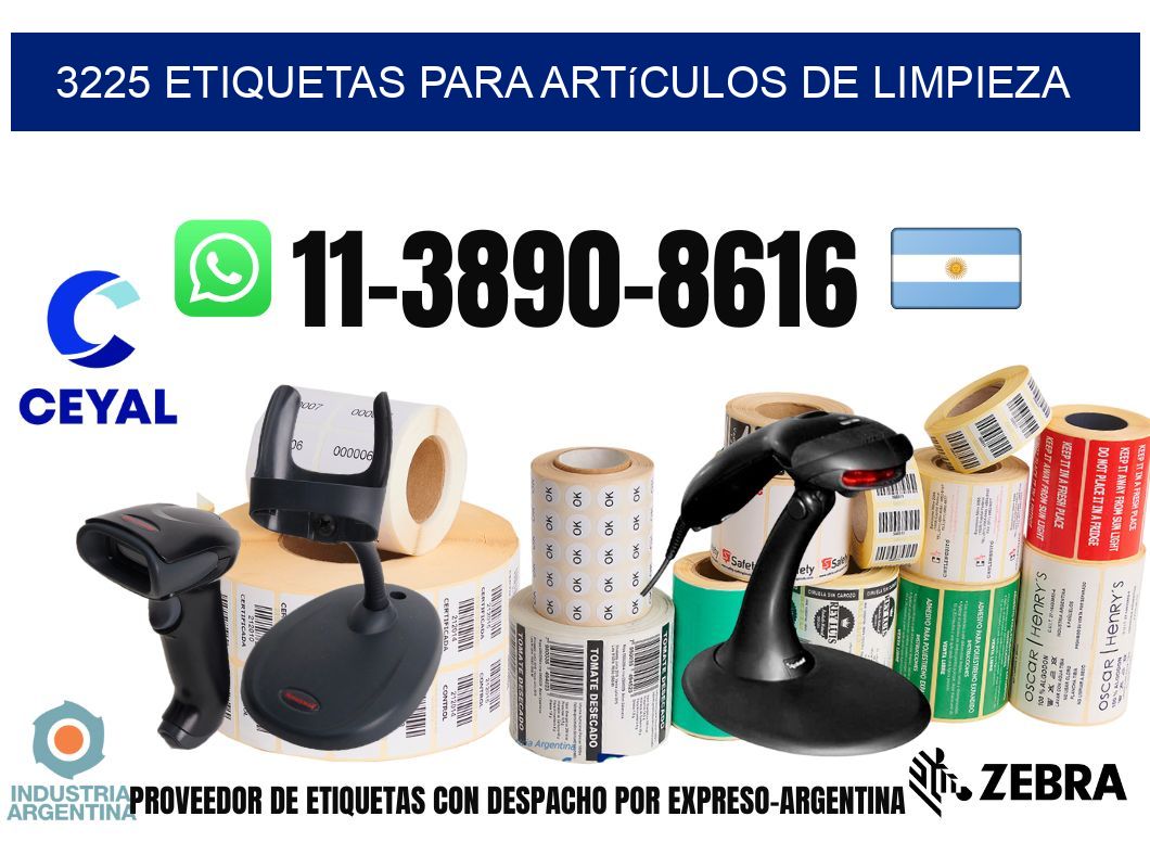 3225 Etiquetas para artículos de limpieza