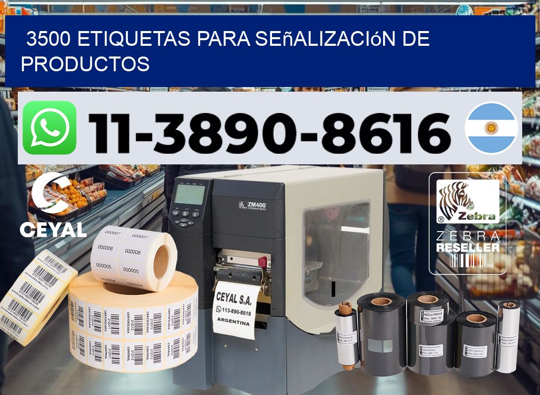 3500 Etiquetas para señalización de productos