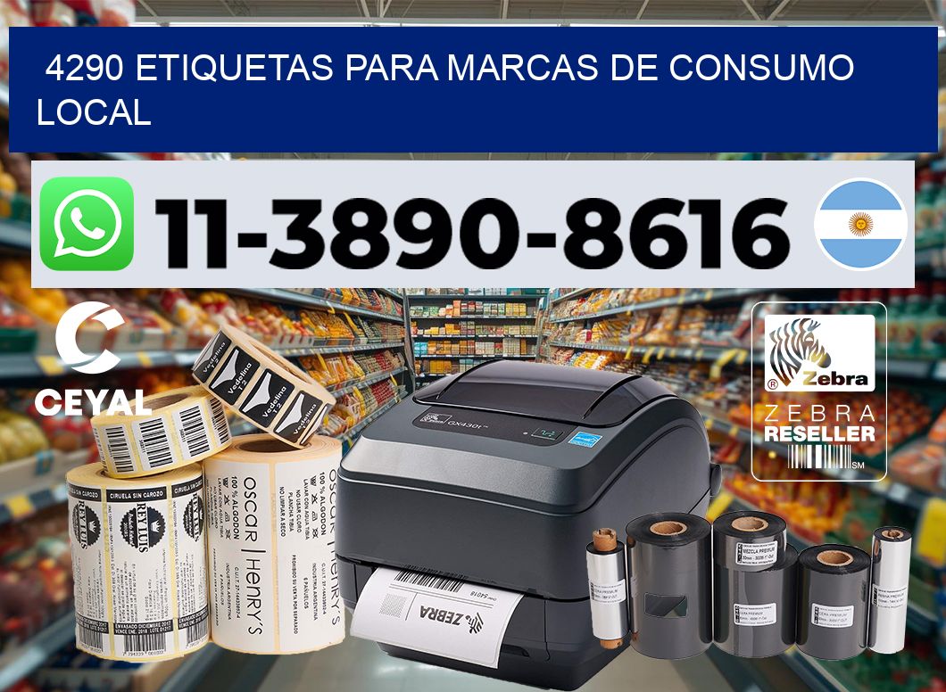 4290 Etiquetas para marcas de consumo local