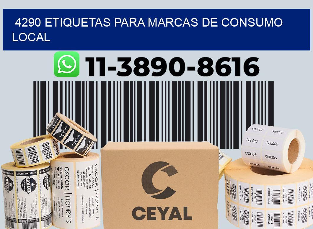 4290 Etiquetas para marcas de consumo local