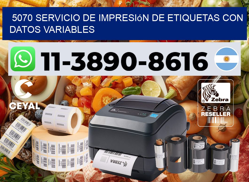 5070 Servicio de impresión de etiquetas con datos variables