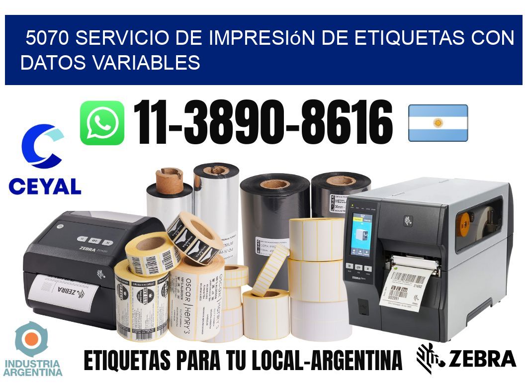 5070 Servicio de impresión de etiquetas con datos variables