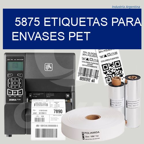 5875 Etiquetas para envases PET