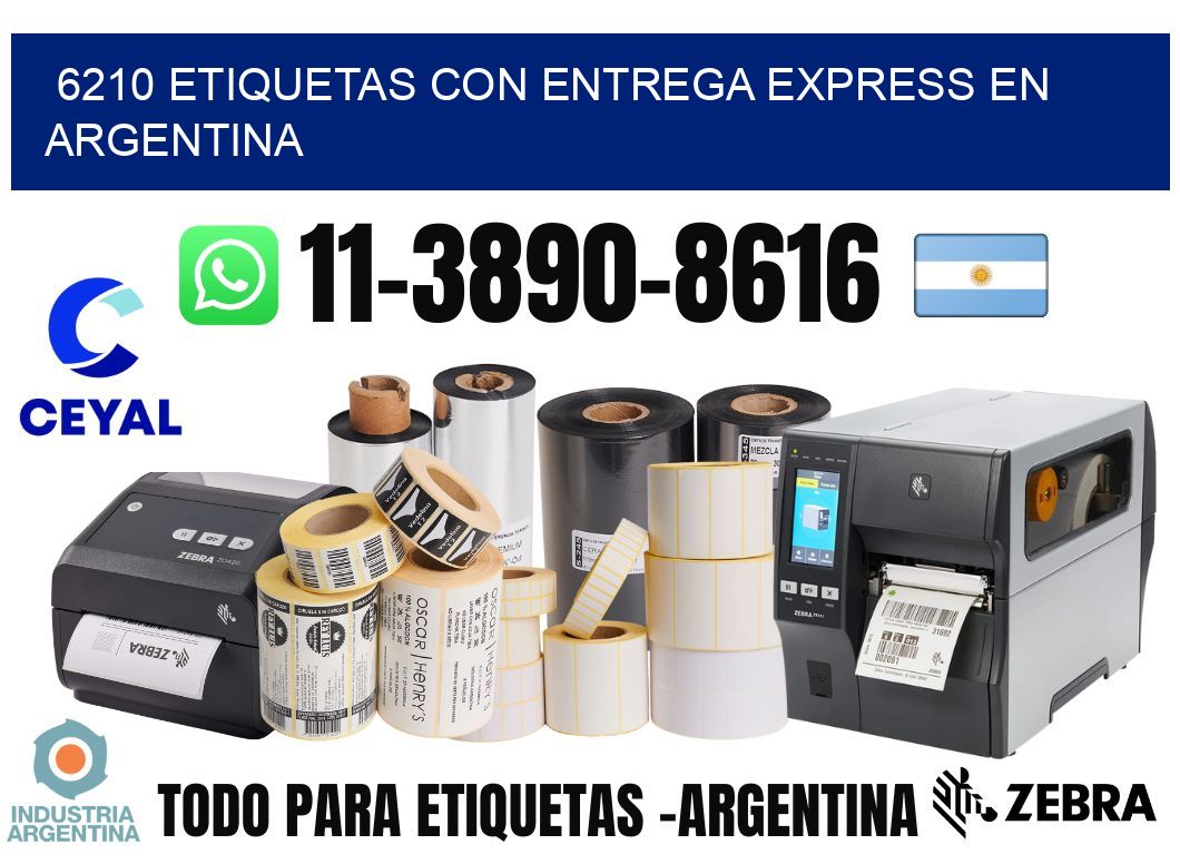 6210 Etiquetas con entrega express en Argentina