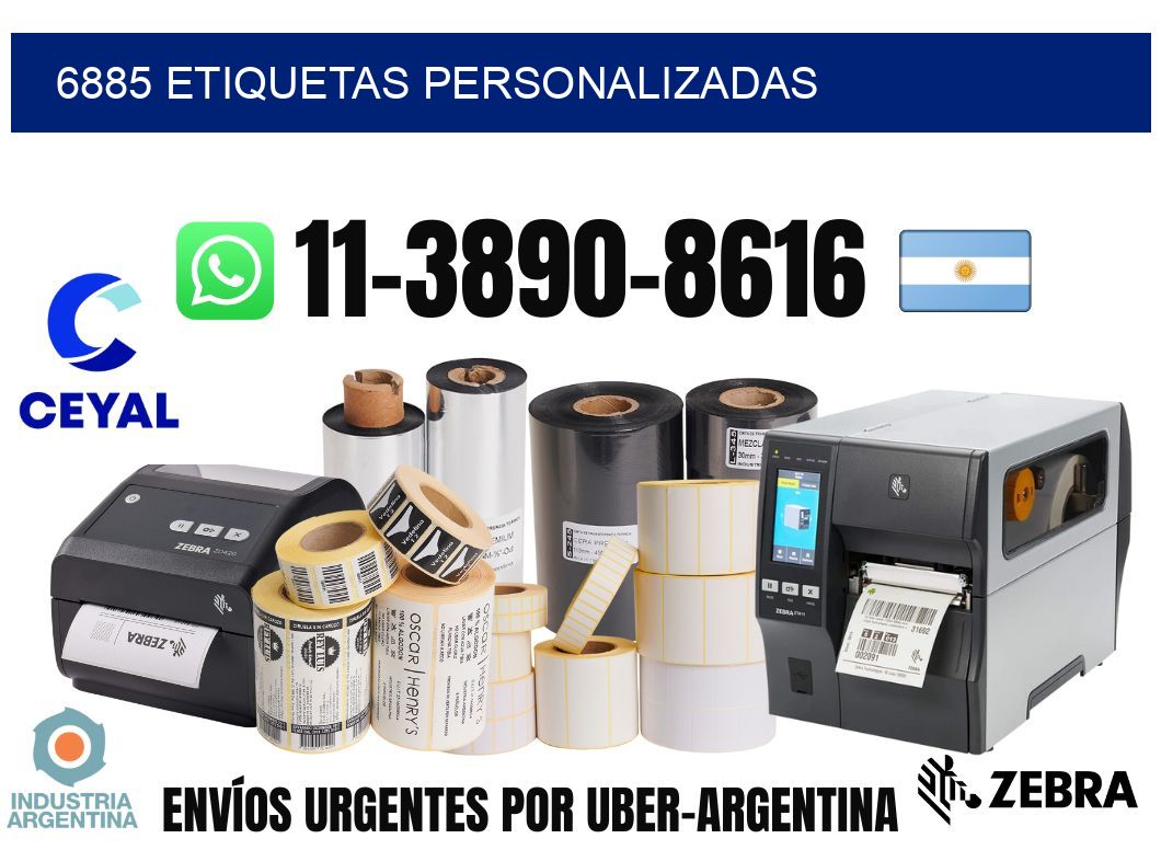 6885 etiquetas personalizadas