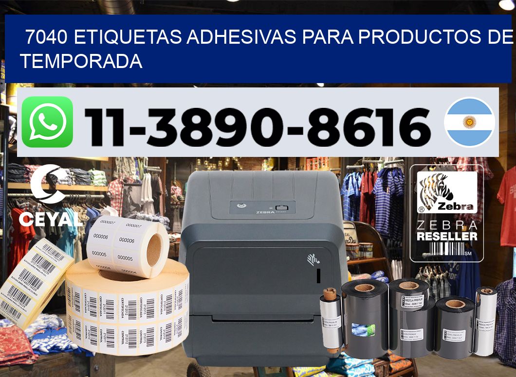 7040 Etiquetas adhesivas para productos de temporada