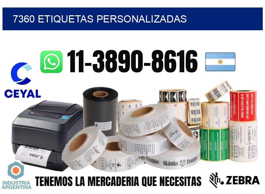 7360 etiquetas personalizadas