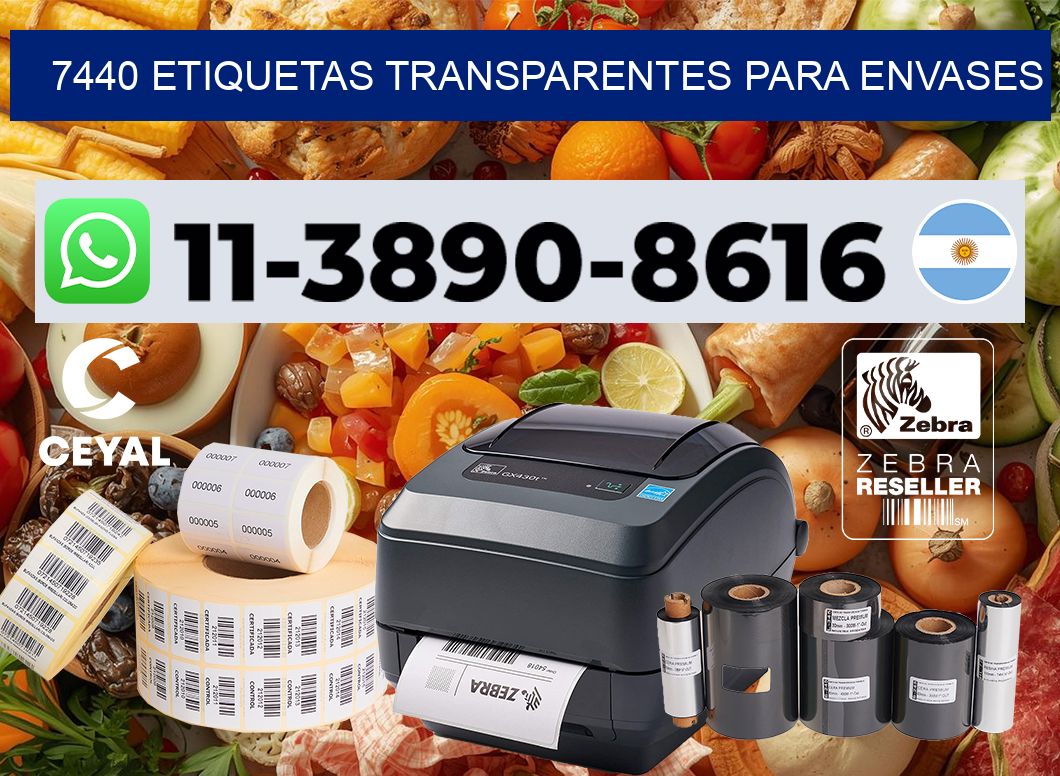 7440 Etiquetas transparentes para envases