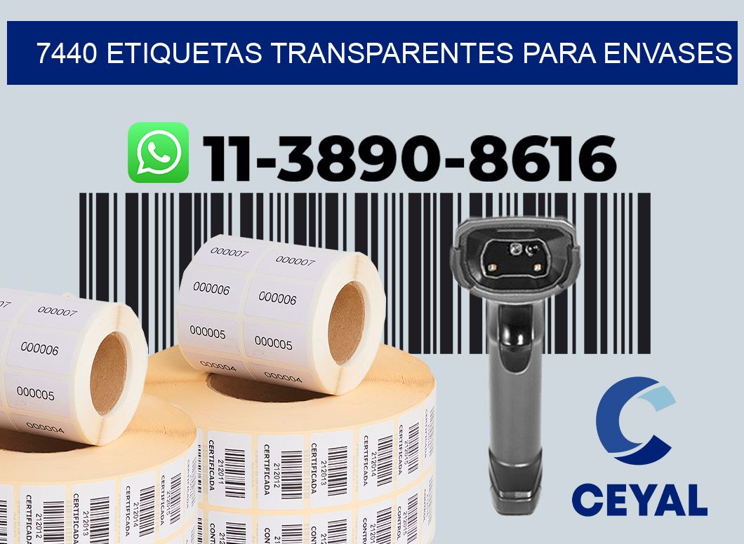 7440 Etiquetas transparentes para envases