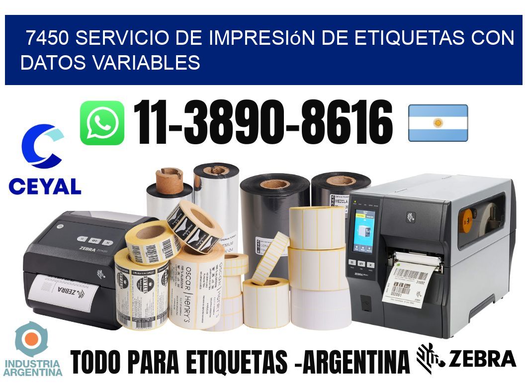 7450 Servicio de impresión de etiquetas con datos variables