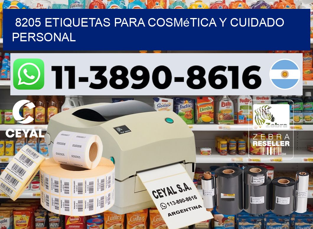 8205 Etiquetas para cosmética y cuidado personal