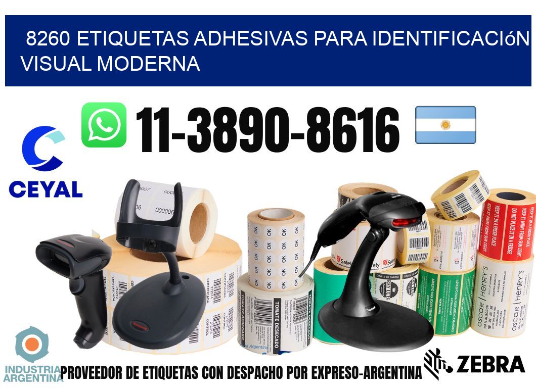 8260 Etiquetas adhesivas para identificación visual moderna