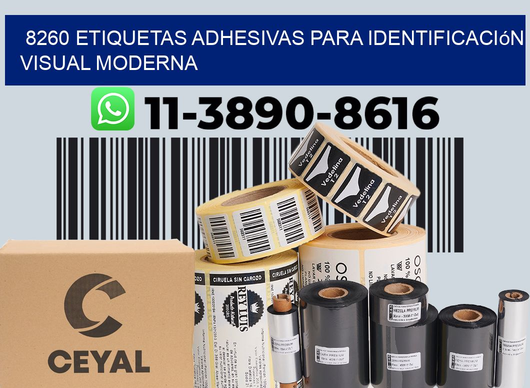 8260 Etiquetas adhesivas para identificación visual moderna