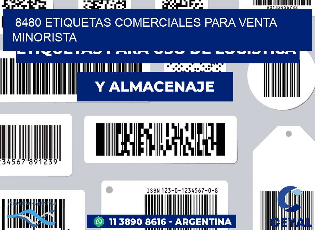 8480 Etiquetas comerciales para venta minorista