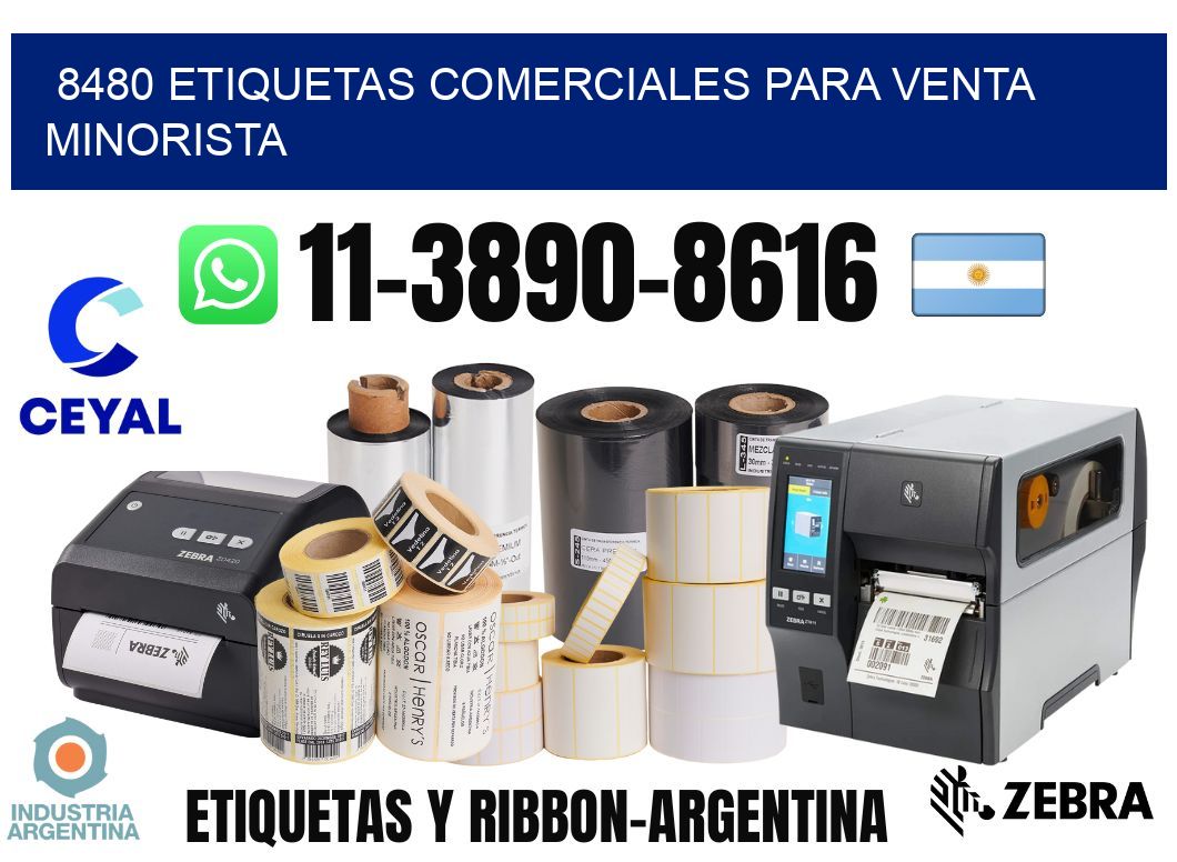 8480 Etiquetas comerciales para venta minorista
