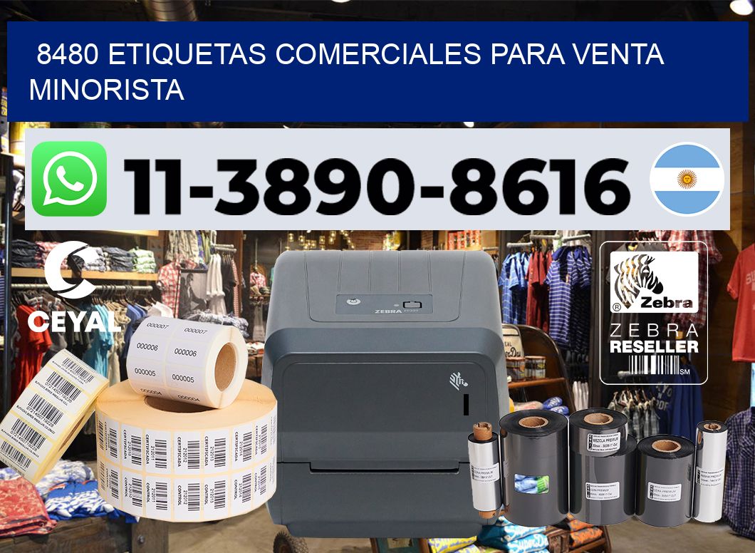 8480 Etiquetas comerciales para venta minorista