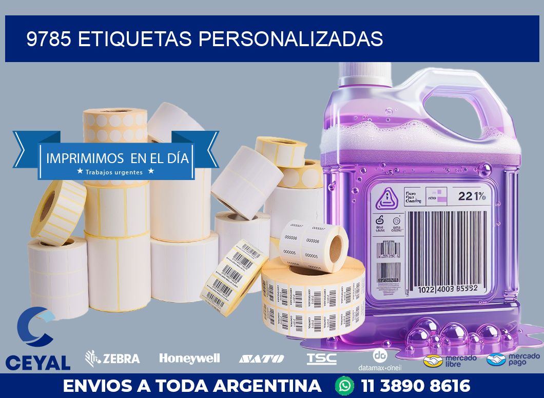 9785 etiquetas personalizadas
