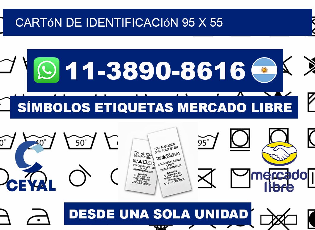 Cartón de identificación 95 x 55