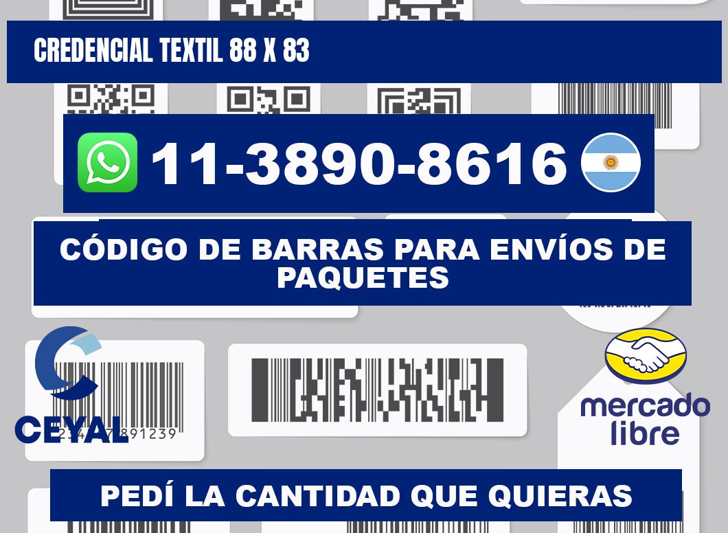 Credencial textil 88 x 83