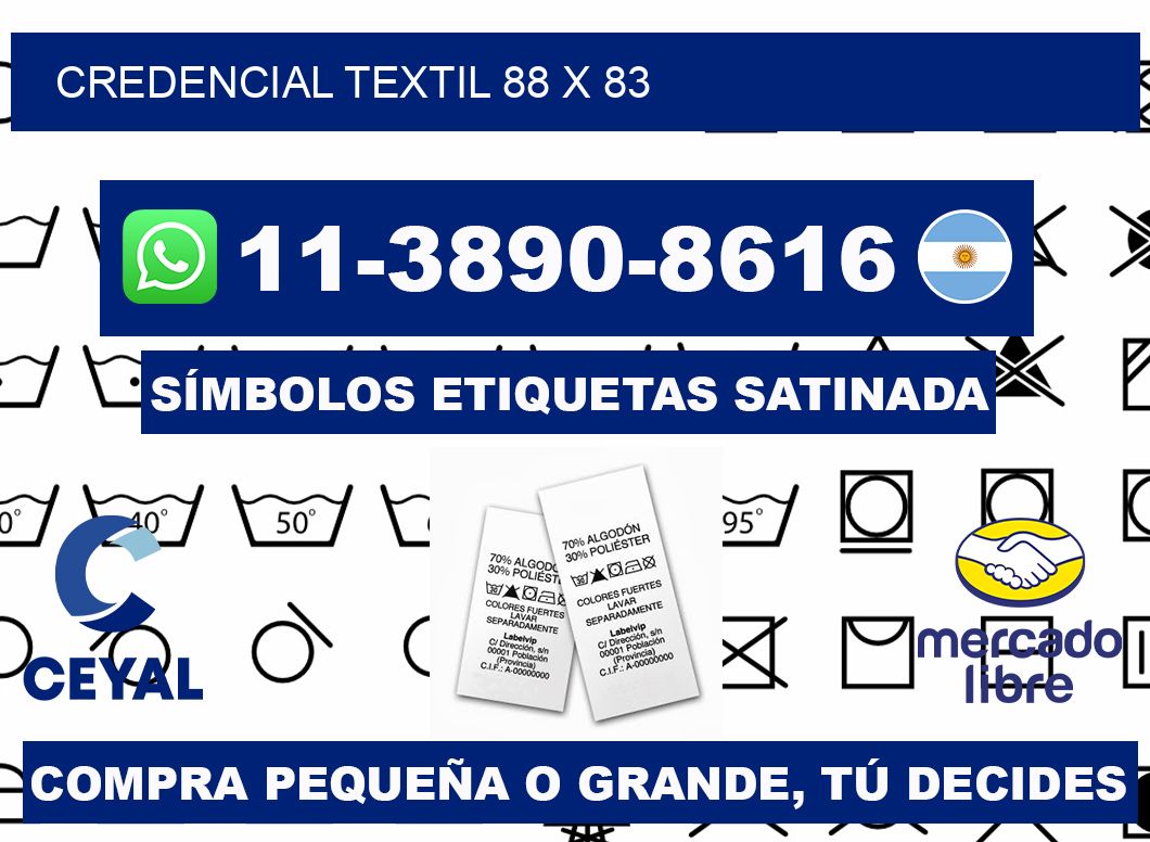 Credencial textil 88 x 83