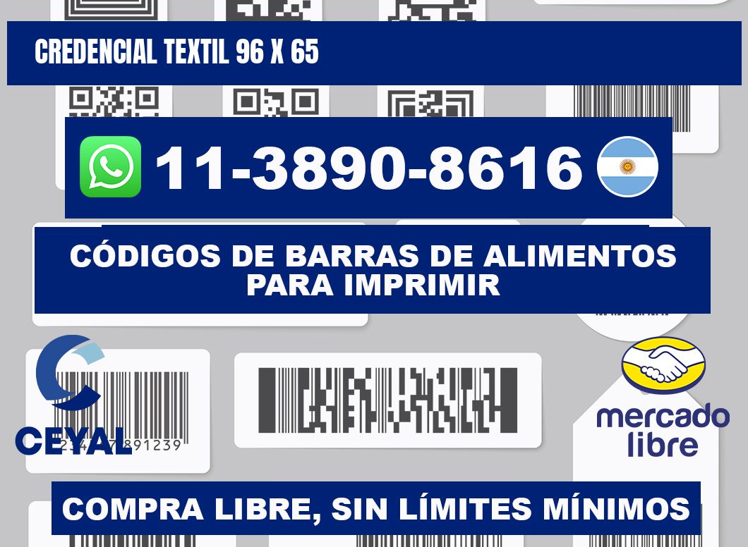 Credencial textil 96 x 65