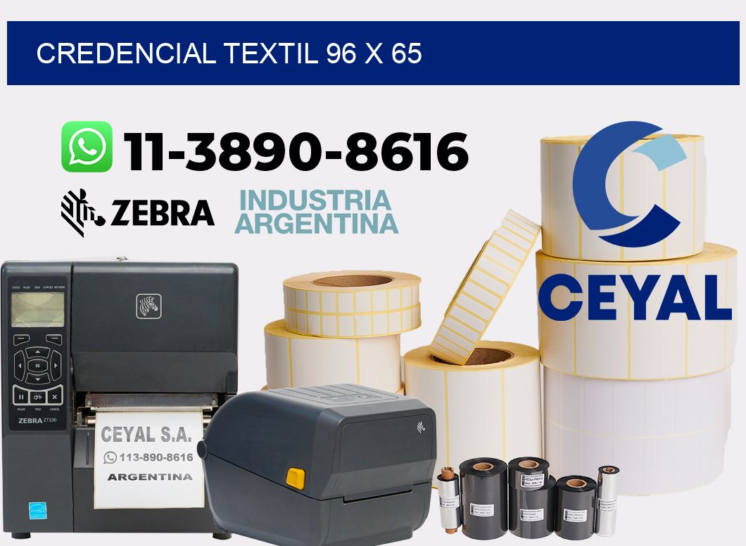 Credencial textil 96 x 65