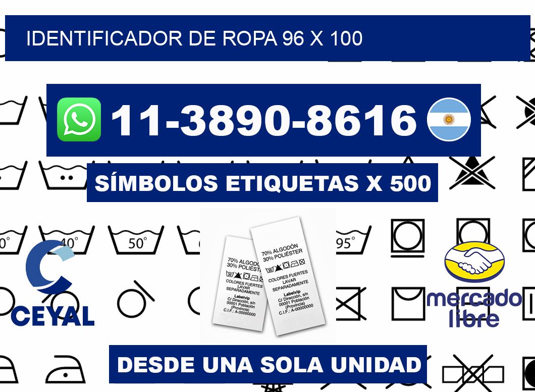 Identificador de ropa 96 x 100