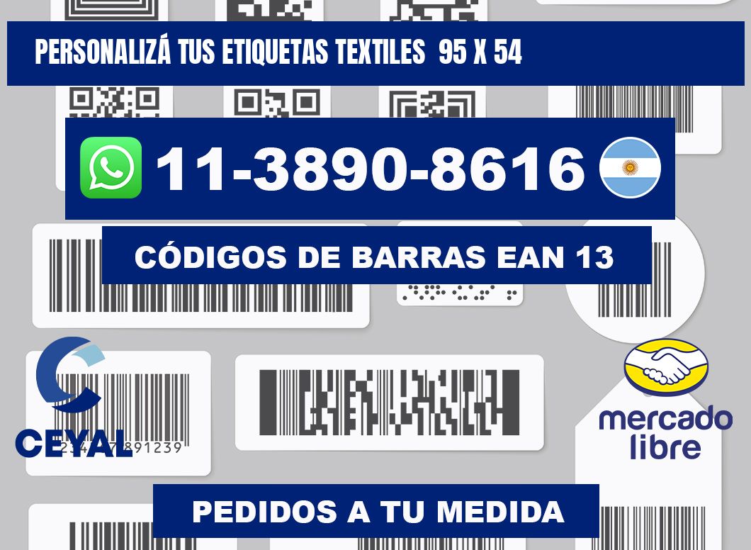 PERSONALIZÁ TUS ETIQUETAS TEXTILES  95 x 54