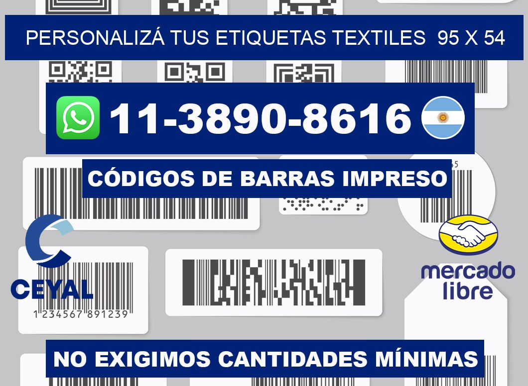 PERSONALIZÁ TUS ETIQUETAS TEXTILES  95 x 54