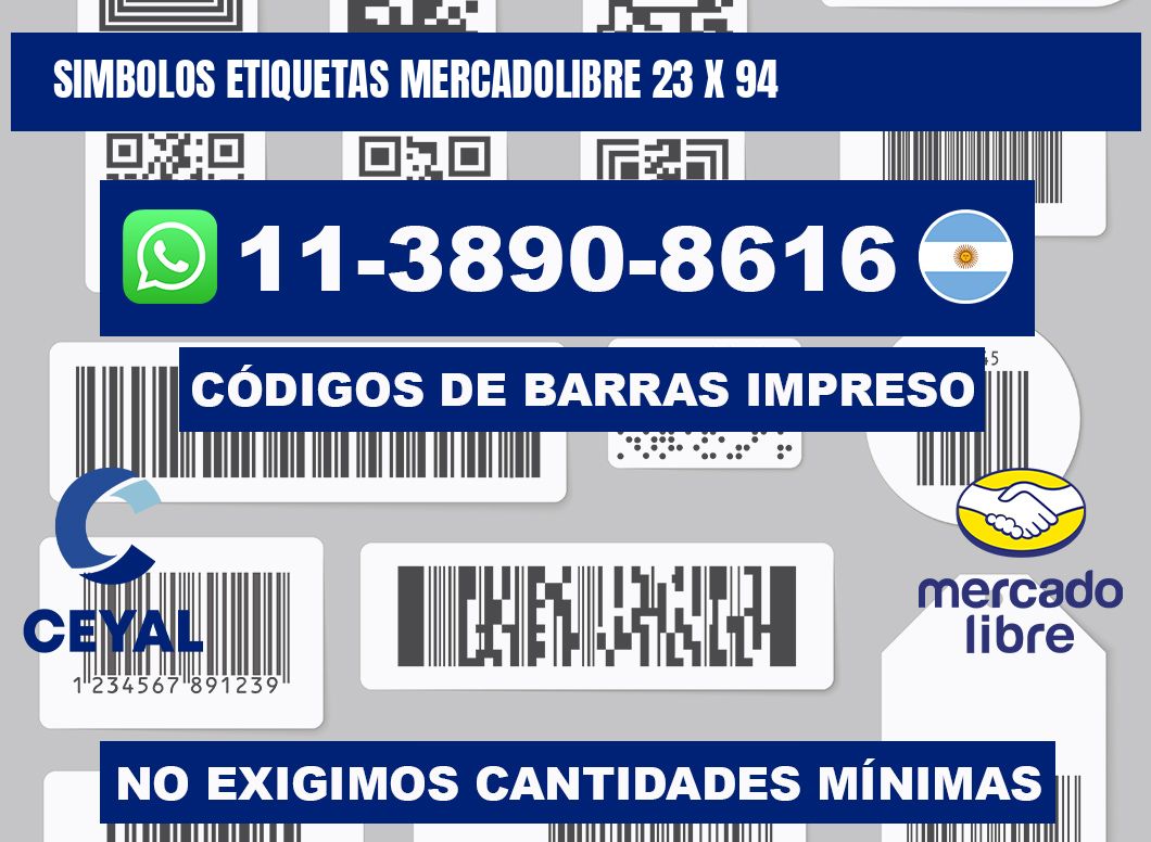 SIMBOLOS ETIQUETAS MERCADOLIBRE 23 x 94