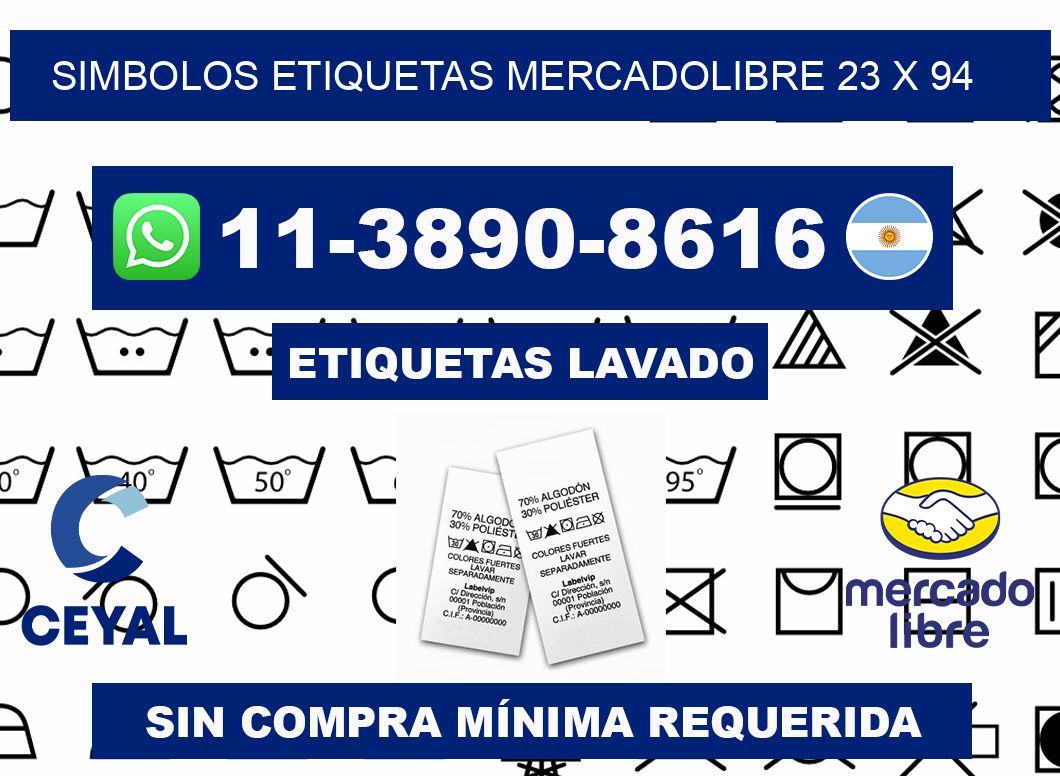 SIMBOLOS ETIQUETAS MERCADOLIBRE 23 x 94