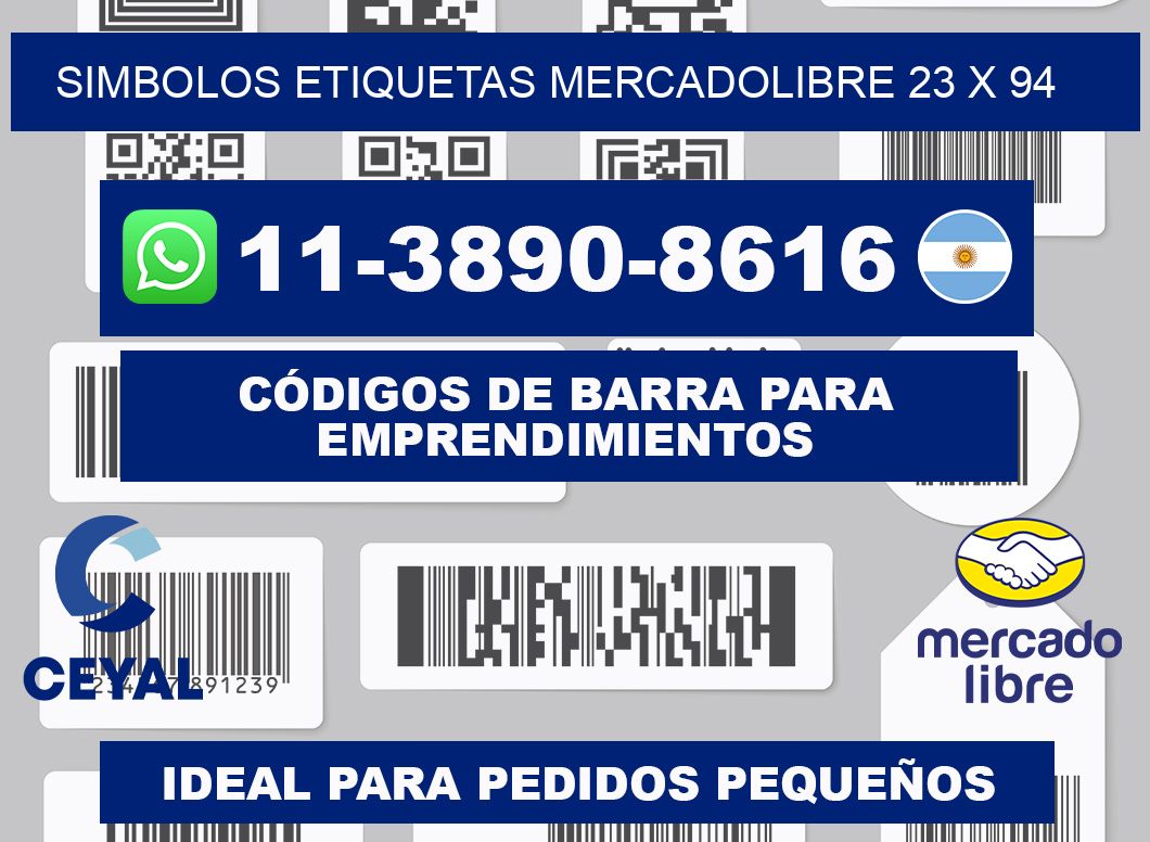 SIMBOLOS ETIQUETAS MERCADOLIBRE 23 x 94