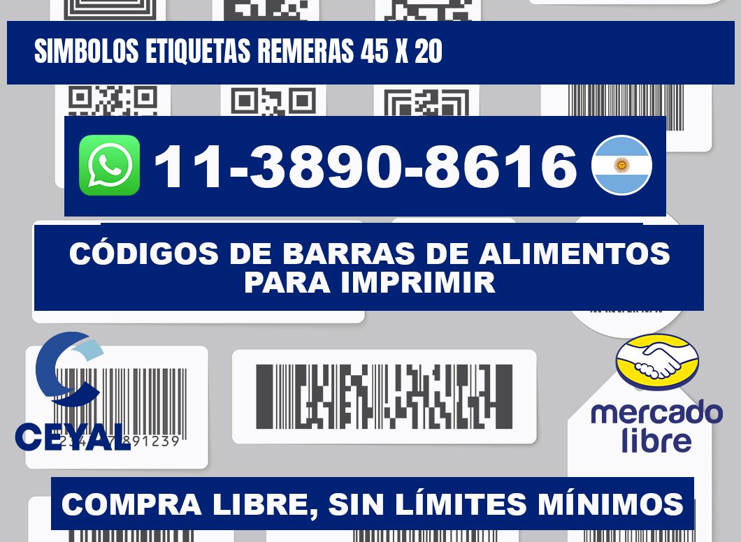SIMBOLOS ETIQUETAS REMERAS 45 x 20