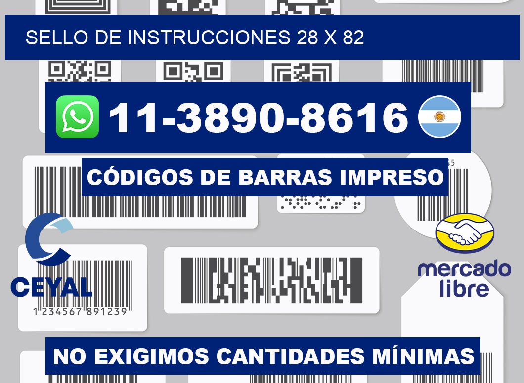 Sello de instrucciones 28 x 82