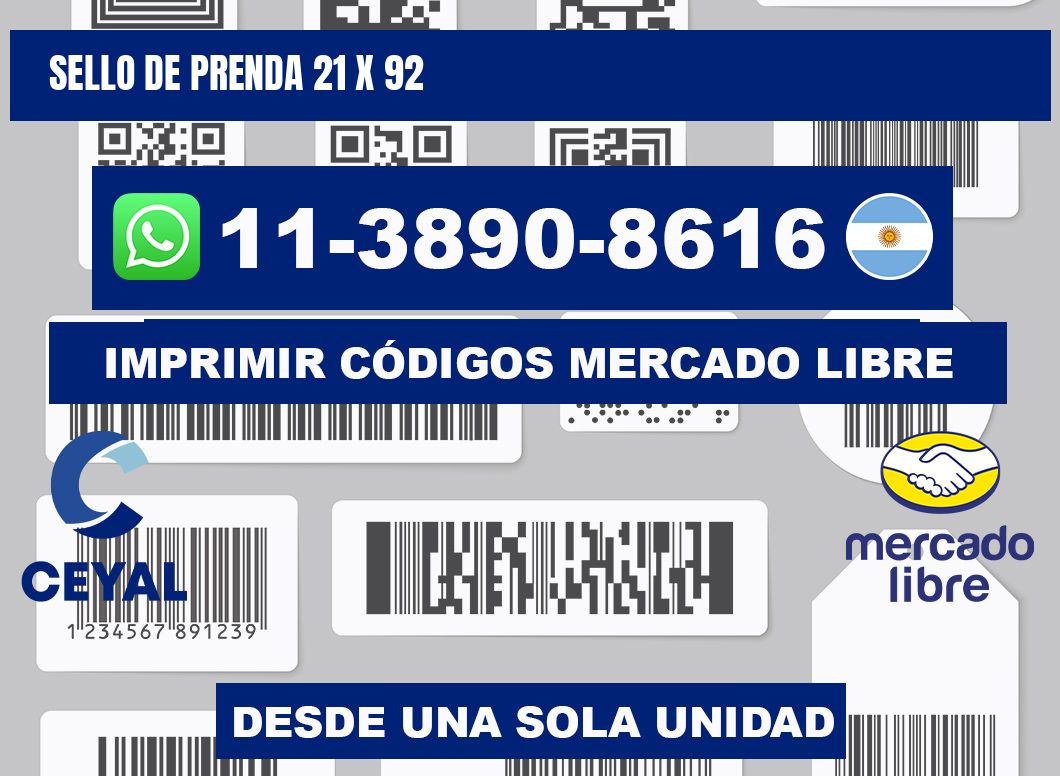 Sello de prenda 21 x 92