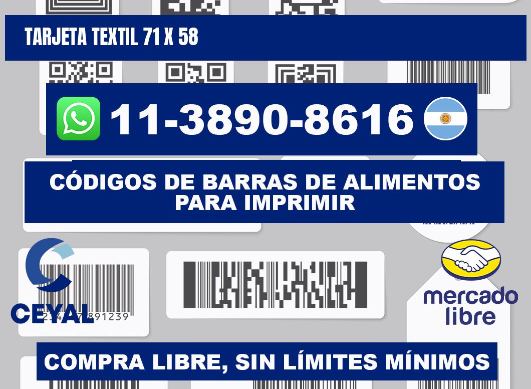 Tarjeta textil 71 x 58