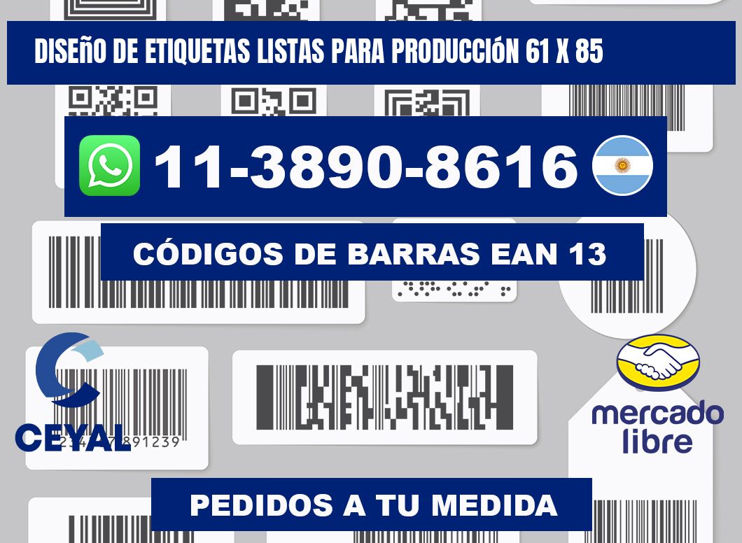 diseño de etiquetas listas para producción 61 x 85