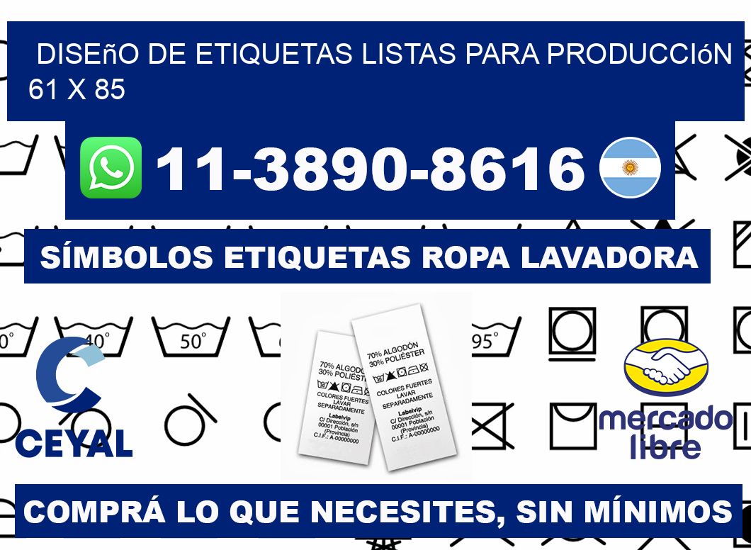 diseño de etiquetas listas para producción 61 x 85