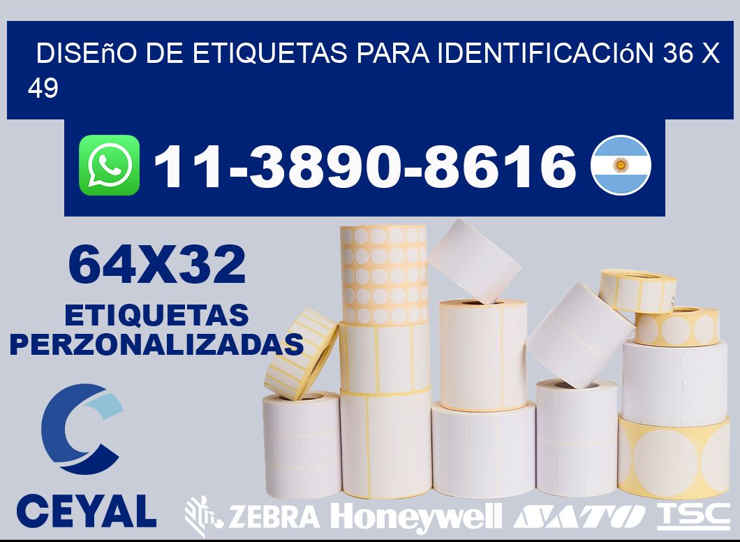 diseño de etiquetas para identificación 36 x 49
