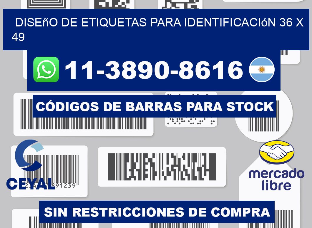 diseño de etiquetas para identificación 36 x 49