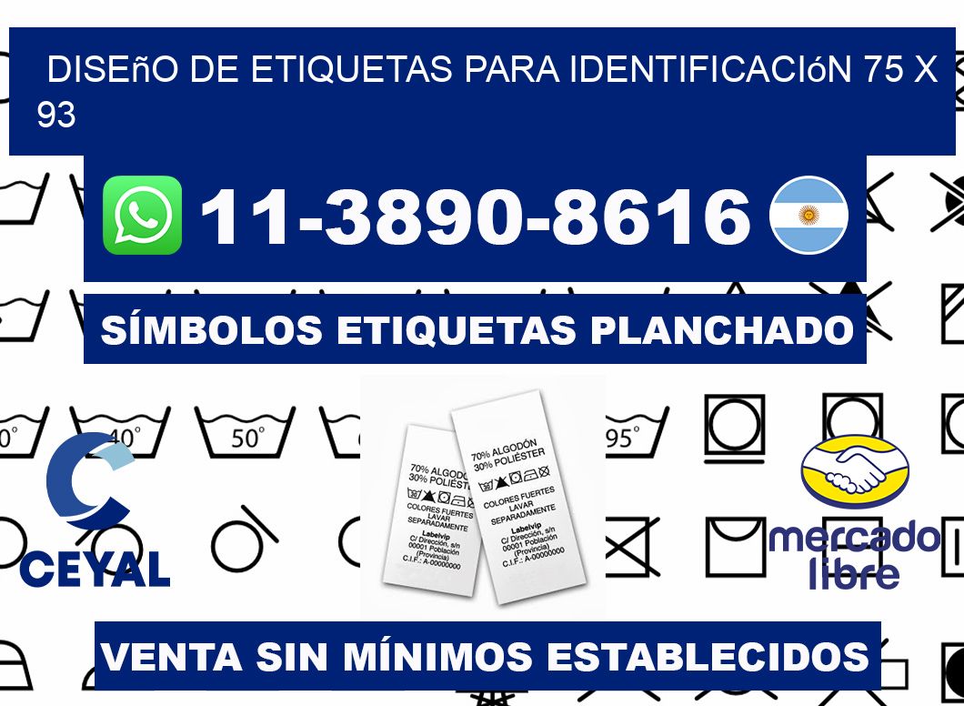 diseño de etiquetas para identificación 75 x 93