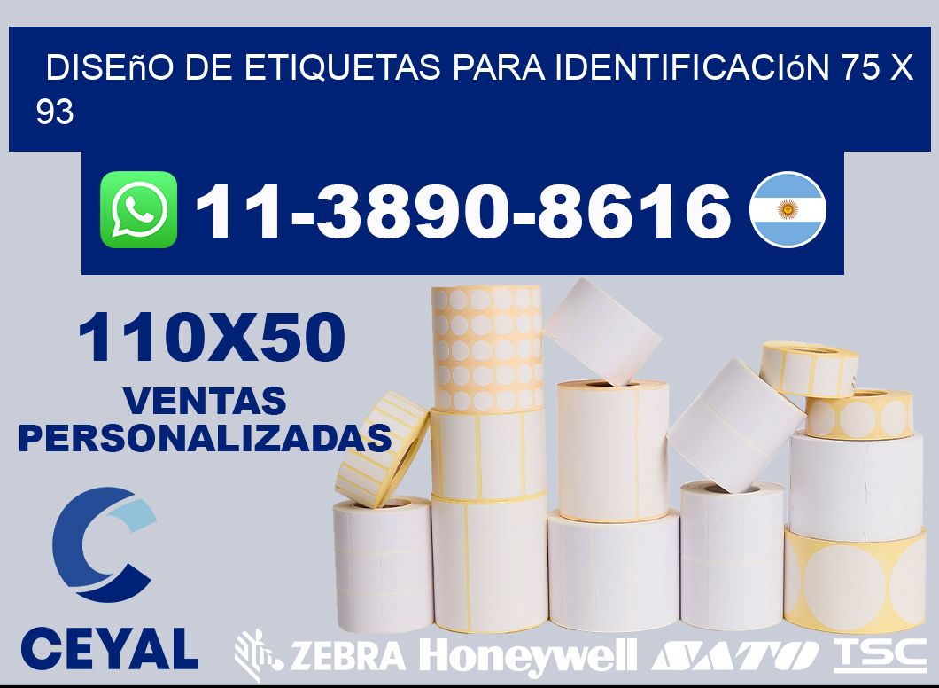 diseño de etiquetas para identificación 75 x 93